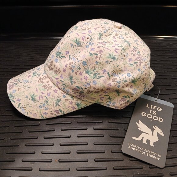 Life is Good Botanical Butterfly Pattern Chili Cap (NWT) - Picture 6 of 7